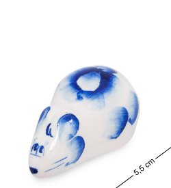 Фигурка Мышка-норушка Голубая гжель