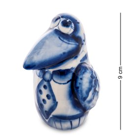 Фигурка Ворон Голубая гжель