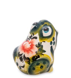 Подставка для зубочисток Лягушка Цветная гжель