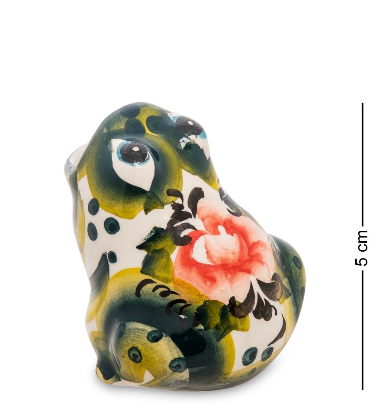 Подставка для зубочисток Лягушка Цветная гжель ГЛ-116, фотография со спины