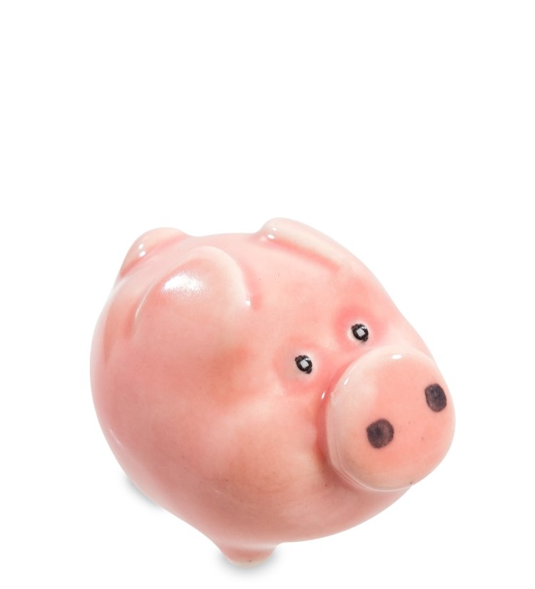 Статуэтка розовая Свинка Цветная гжель ГЛ-512
