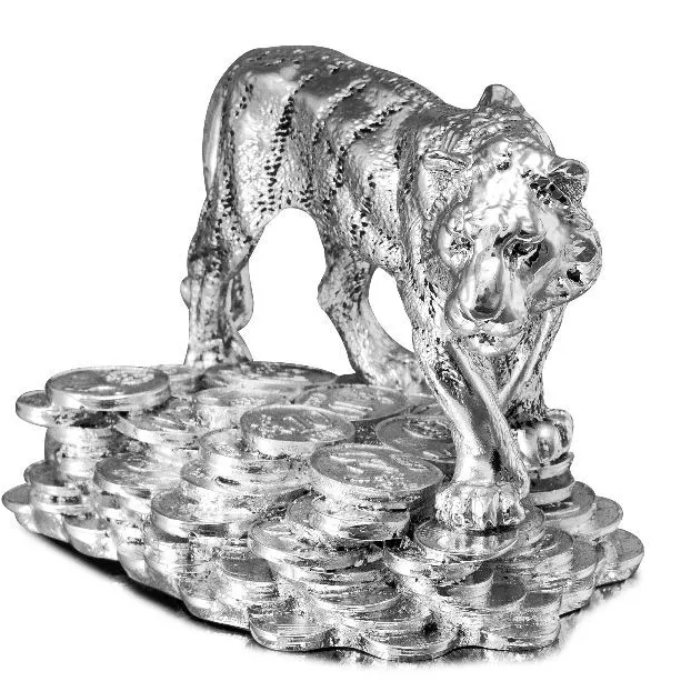Статуэтка Тигр на монетах Euro Far 2049A, фотография спереди