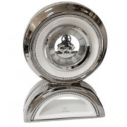 Часы настольные платиновые с Swarovski