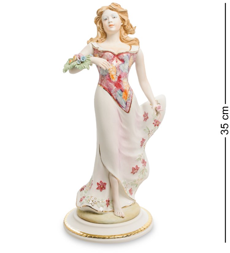 Статуэтка из керамики Девушка в цветах Sabadin Vittorio SV- 70