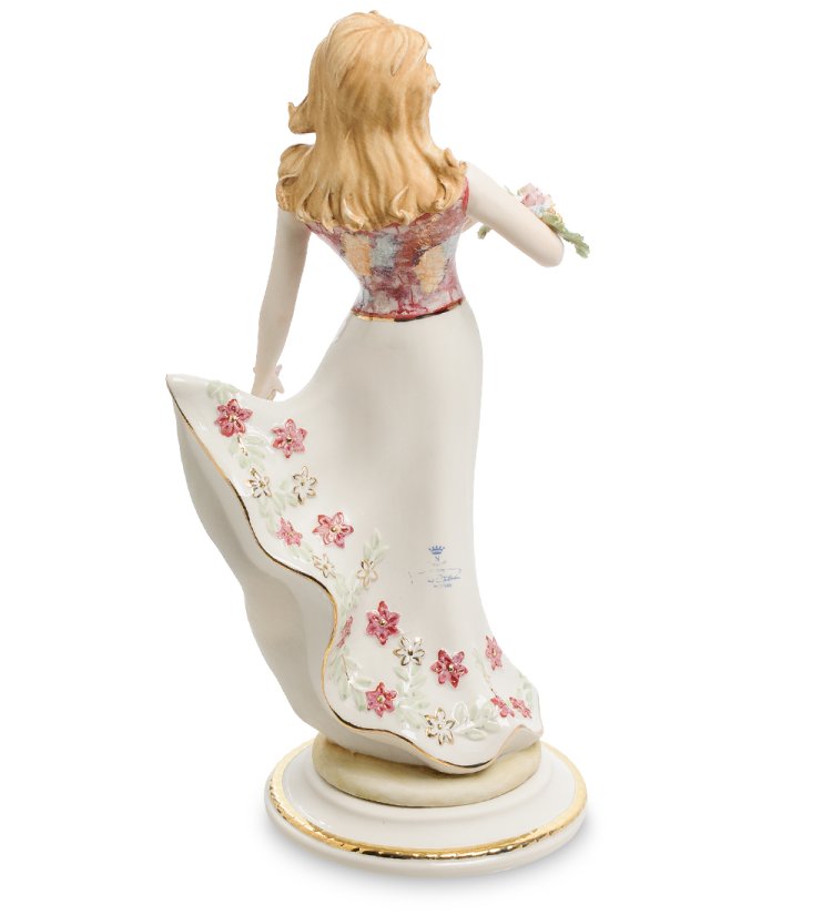 Статуэтка из керамики Девушка в цветах Sabadin Vittorio SV- 70, фотография спины