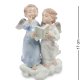 Статуэтка из фарфора Пара ангелочков на облаке с книгой Pavone JP-22 /14