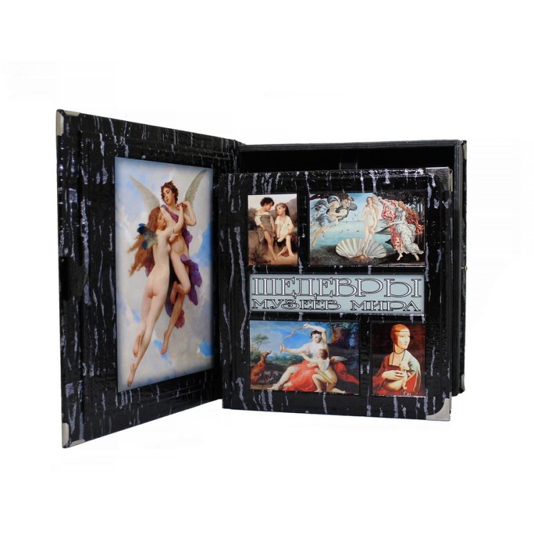 Книга в кожаном переплете Шедевры музеев мира в коробе - Бартолена, Боргези, Дело-Руссо BG1316F, фотография в коробе