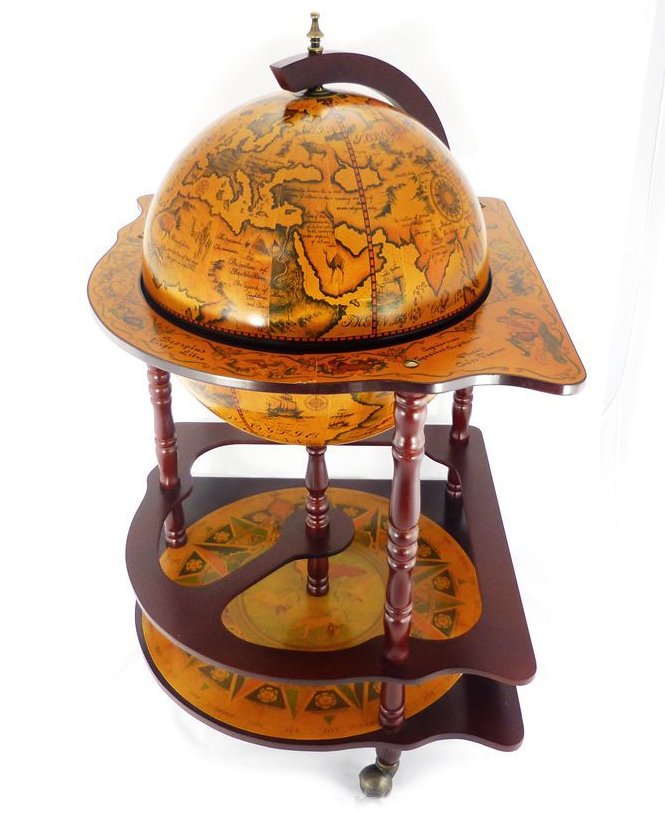 Угловой напольный Глобус-бар, сфера 42 см Jufeng JF-JG-42014-R