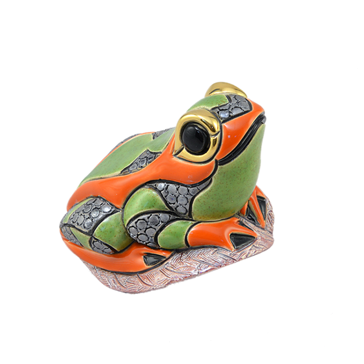 Статуэтка керамическая Лягушка на листе De Rosa DR-F-160