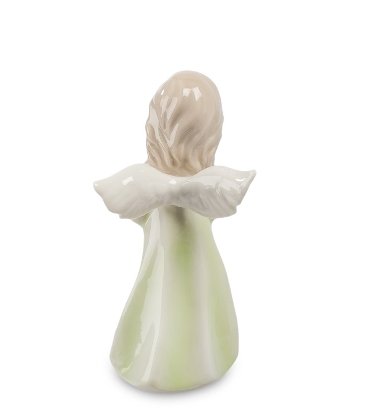 Статуэтка из фарфора Ангелочек с красным сердцем Pavone CMS-11/38, фотография со спины