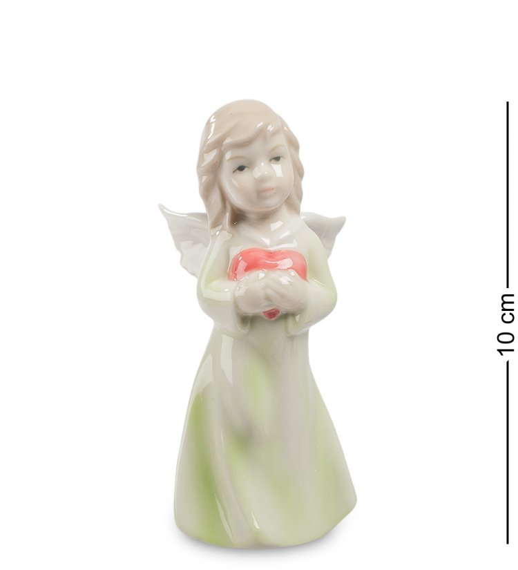 Статуэтка из фарфора Ангелочек с красным сердцем Pavone CMS-11/38