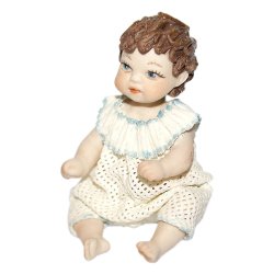 Фарфоровая Статуэтка кукла Сидящий мальчик