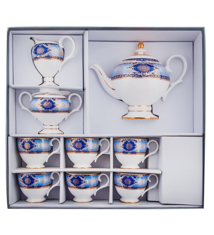 Чайный сервиз на 6 персон из фарфора Флоренция Pavone JK- 14, фотография в упаковке