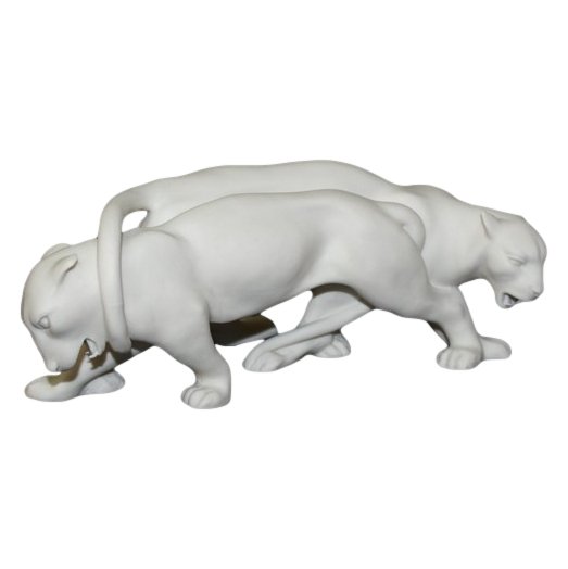 Статуэтка из фарфора Два леопарда