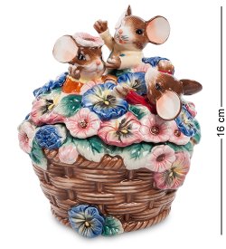 Шкатулка из керамики Цветочный рай