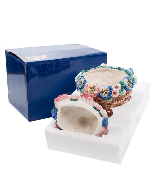 Шкатулка из керамики Цветочный рай Pavone CMS-52/17, упаковочный вид