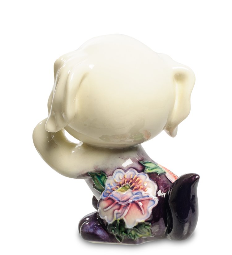 Статуэтка из фарфора Песик с поднятой лапкой Pavone JP-101/ 6, фотография со спины