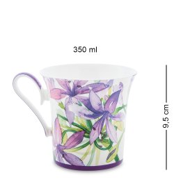 Кружка из фарфора Аквилегия