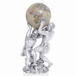 Статуэтка Два атланта держащие глобус Linea Argenti