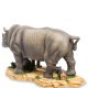 Статуэтка Носорог с детенышем на поляне Veronese WS-771, оборотная сторона