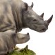 Статуэтка Носорог с детенышем на поляне Veronese WS-771, увеличенный вид профиль