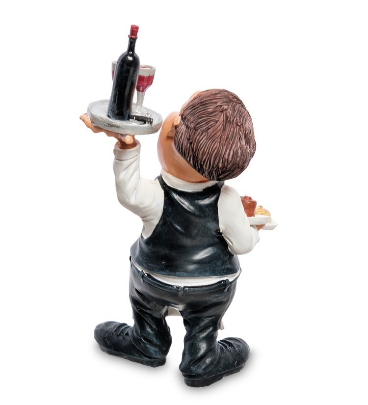 Статуэтка Официант с подносом The Comical World of Stratford RV-721, оборотная сторона