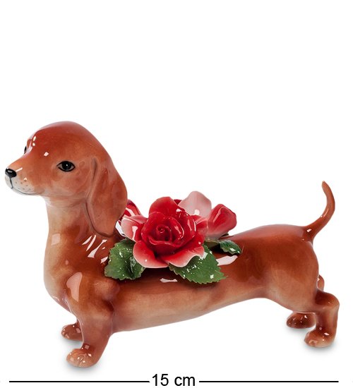 Подставка для визиток из фарфора Такса Pavone CMS-15/95, вид профиль