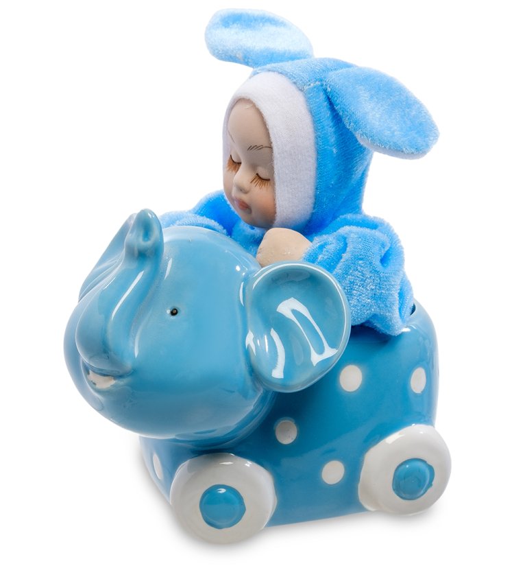 Музыкальная фигурка из керамики Мальчик - Сладкий сон Valerio Sole MUG-145/1, вид профиль