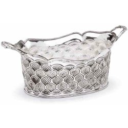 Большая корзина для фруктов в серебряном декоре