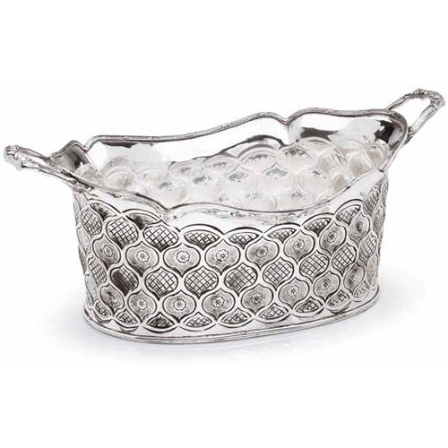 Большая корзина для фруктов в серебряном декоре Chinelli 8083200
