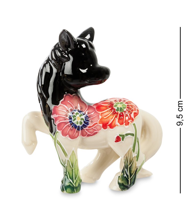 Статуэтка из фарфора Лошадка Маковка Pavone JP-61/12