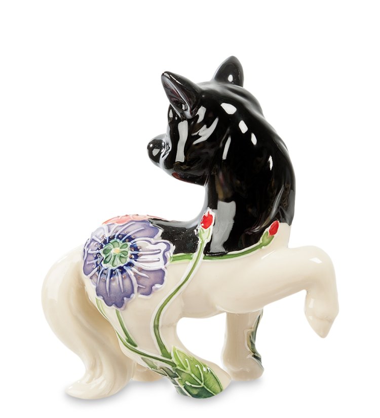 Статуэтка из фарфора Лошадка Маковка Pavone JP-61/12, оборотная сторона