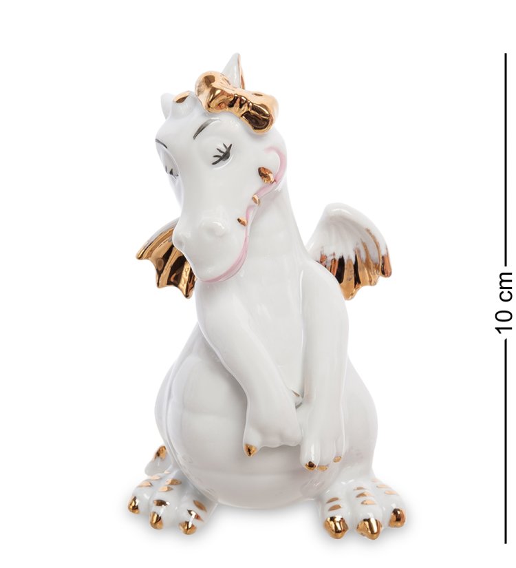 Статуэтка из фарфора Скромный Дракон Pavone JP-41/ 2, портретный вид