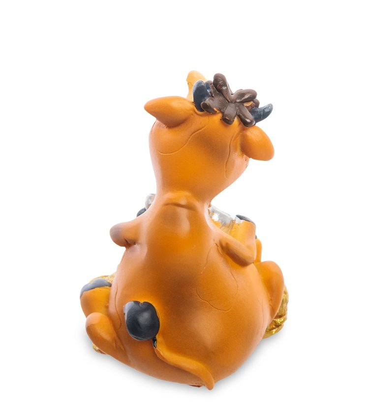 Статуэтка Бык символ 2021 года - знак зодиака Рыбы AF-1013/ 3, фотография со спины