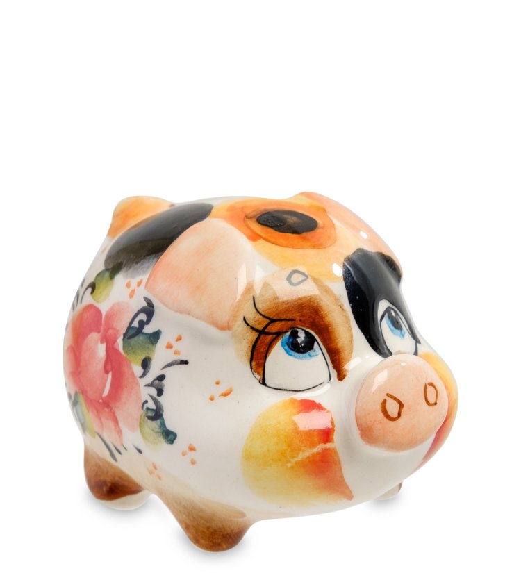 Фигурка Расписной поросенок Цветная гжель ГЛ-513 