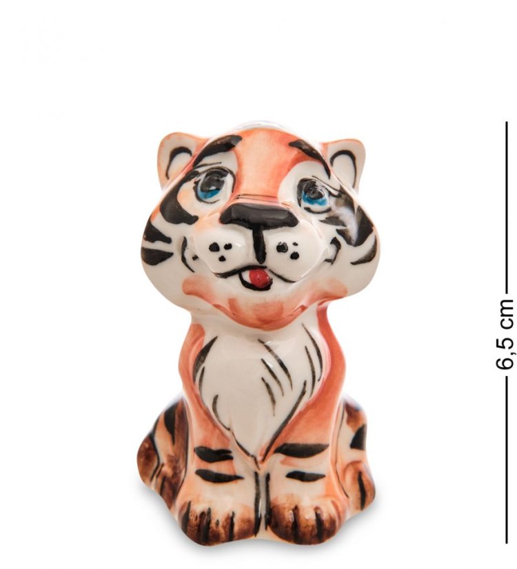 Фигурка Тигренок Джек Цветная гжель ГЛ- 36