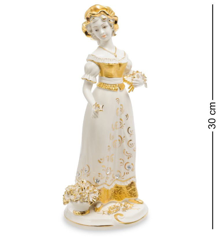 Статуэтка из керамики Девушка с букетом Sabadin Vittorio SV- 84