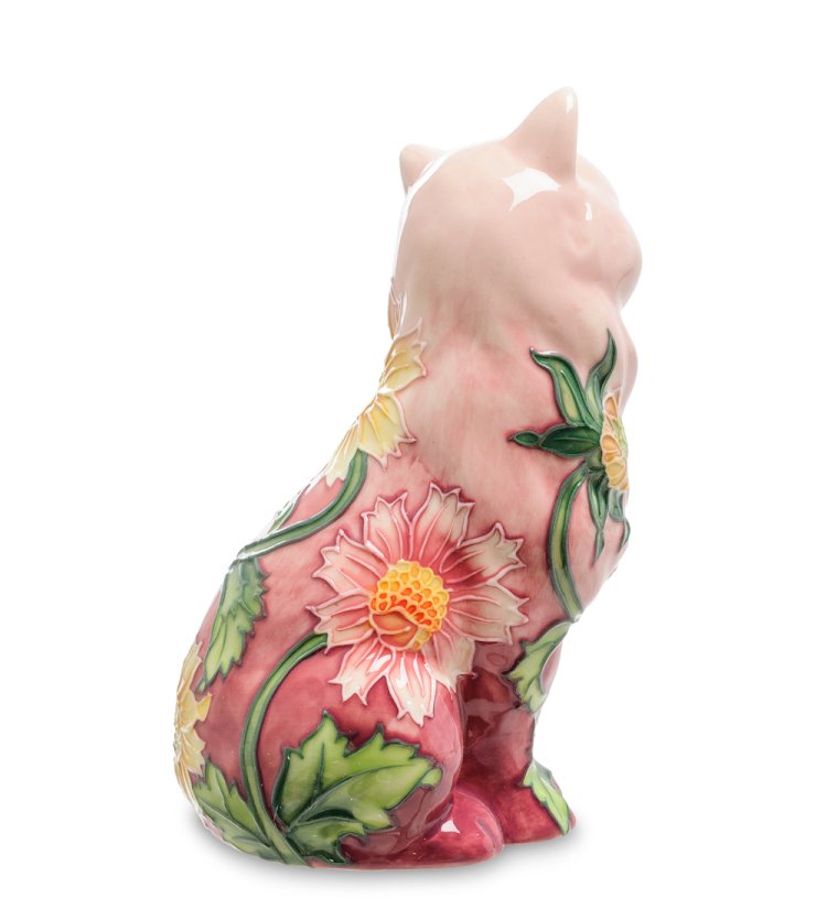 Статуэтка из фарфора Розовая кошечка Pavone JP-147/ 9, фотография со спины