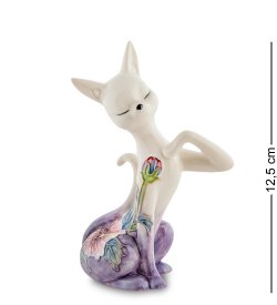 Статуэтка из фарфора Кошечка с поднятой лапкой Тюльпан
