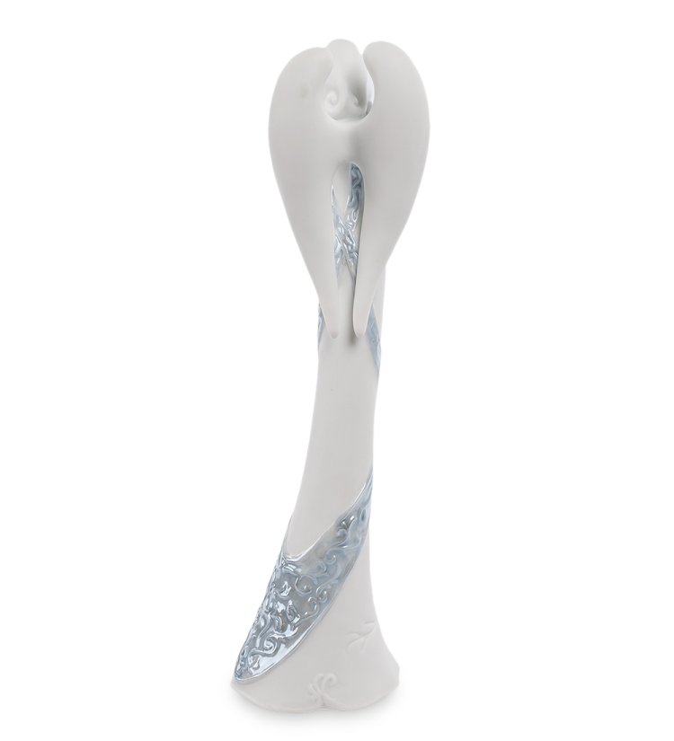 Статуэтка из бисквитного фарфора Ангел хранитель с цветами Pavone CMS-17/ 4, фотография со спины