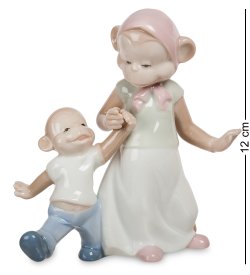 Статуэтка из фарфора Обезьянки Мамина поддержка