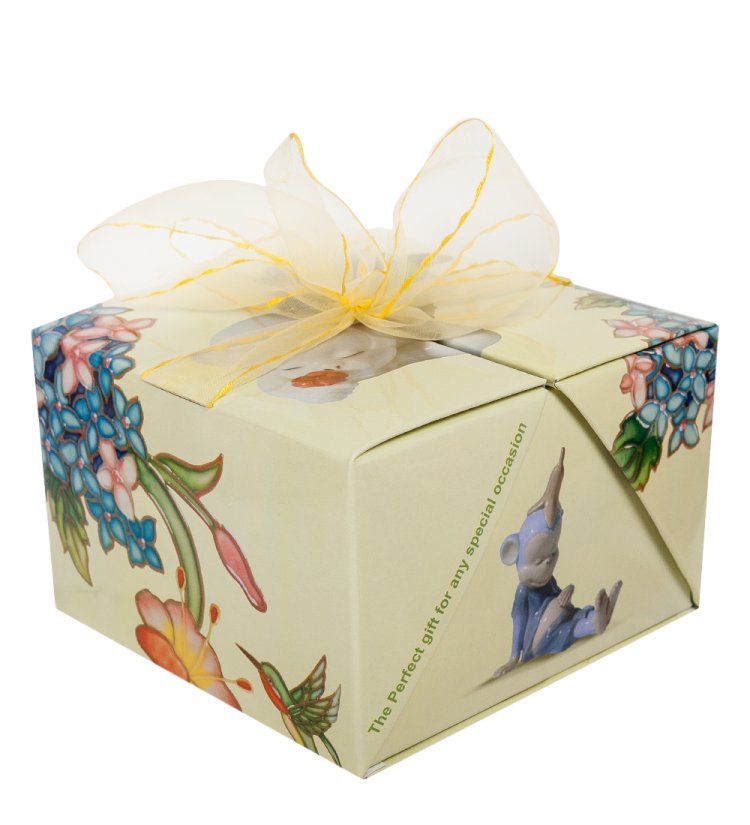 Статуэтка из фарфора Обезьянки Мамина поддержка Pavone JP-81/ 6, фотография упаковки