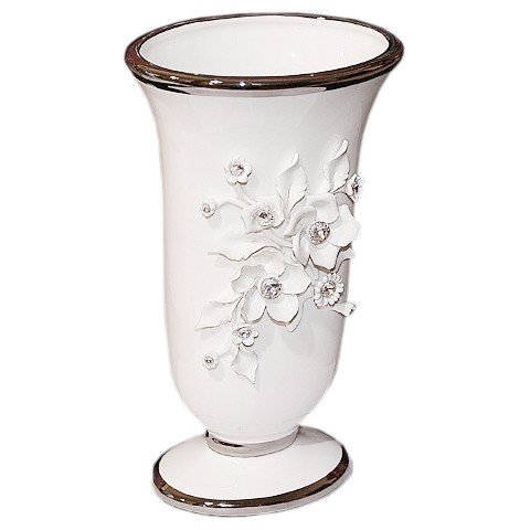Ваза для цветов с декором Цветы