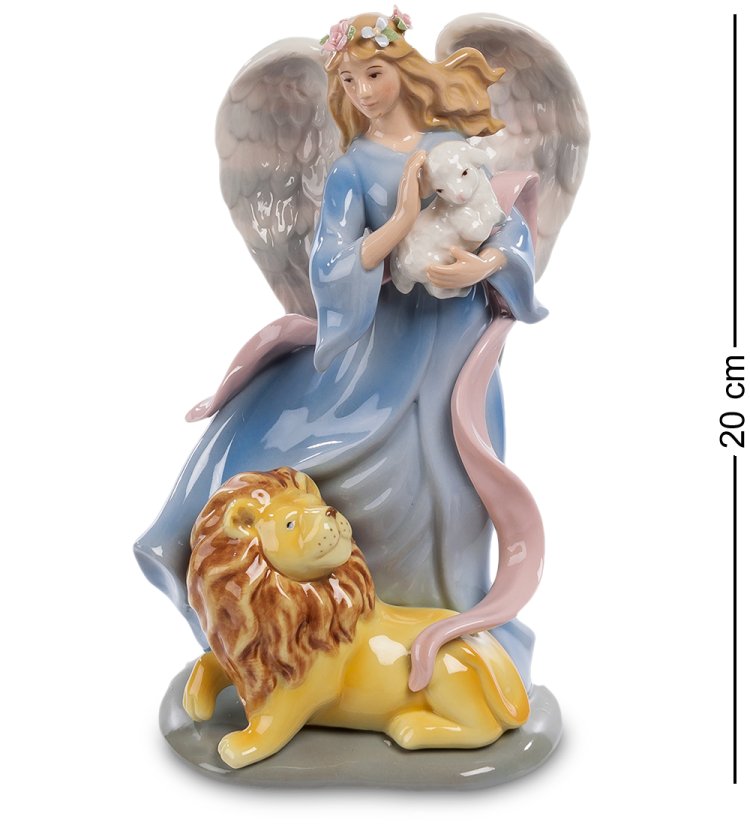 Статуэтка из фарфора Ангел и лев Pavone CMS-24/ 6