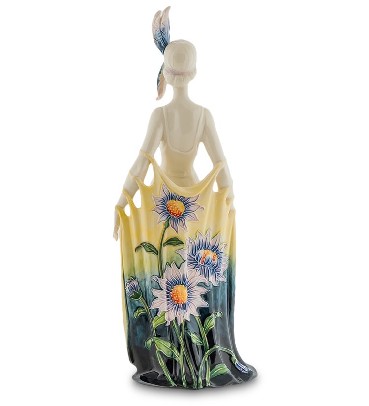 Статуэтка из фарфора Девушка Хризантема Pavone JP-98/25, фотография со спины