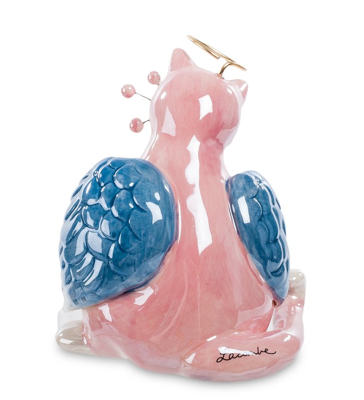 Статуэтка из керамики Кошка Ангел Анжелика Pavone CMS-31/41, фотография со спины