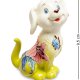 Статуэтка из фарфора веселый щенок с цветком и бабочкой Pavone JP-101/11