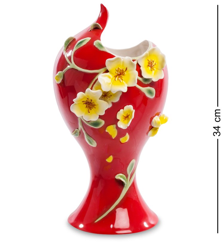 Ваза из фарфора Розы Маньчжурии Pavone FM-43