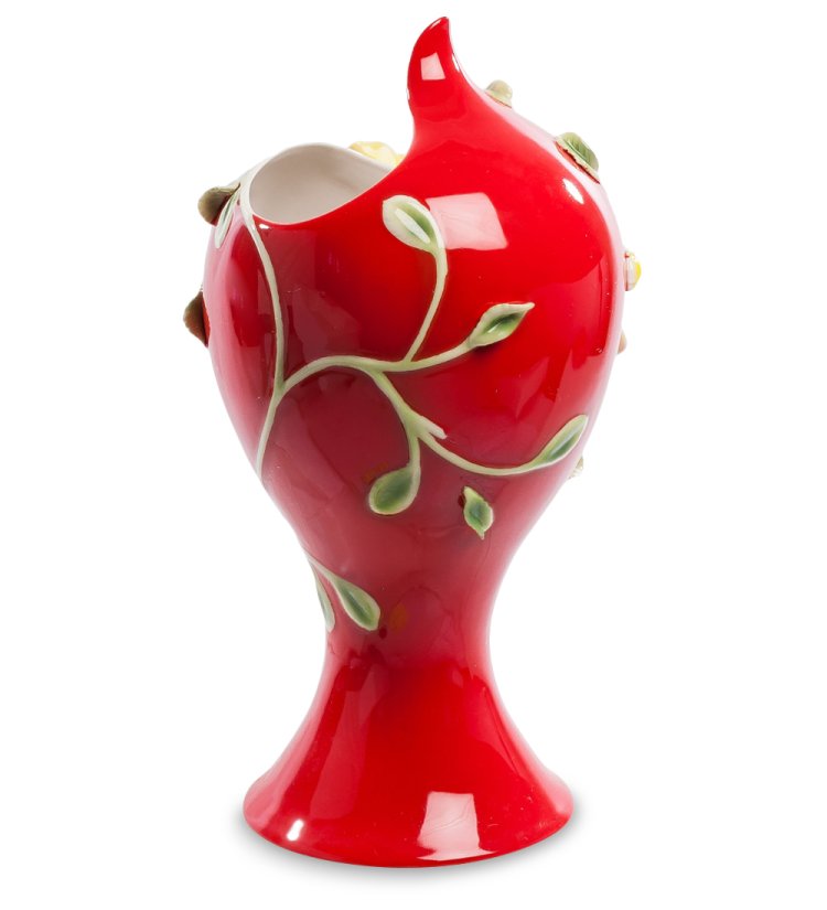 Ваза из фарфора Розы Маньчжурии Pavone FM-43, фотография с обратной стороны