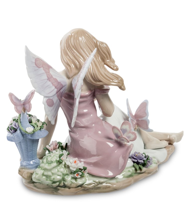 Статуэтка из фарфора Фея на лугу Pavone JP-22/21, фотография со спины